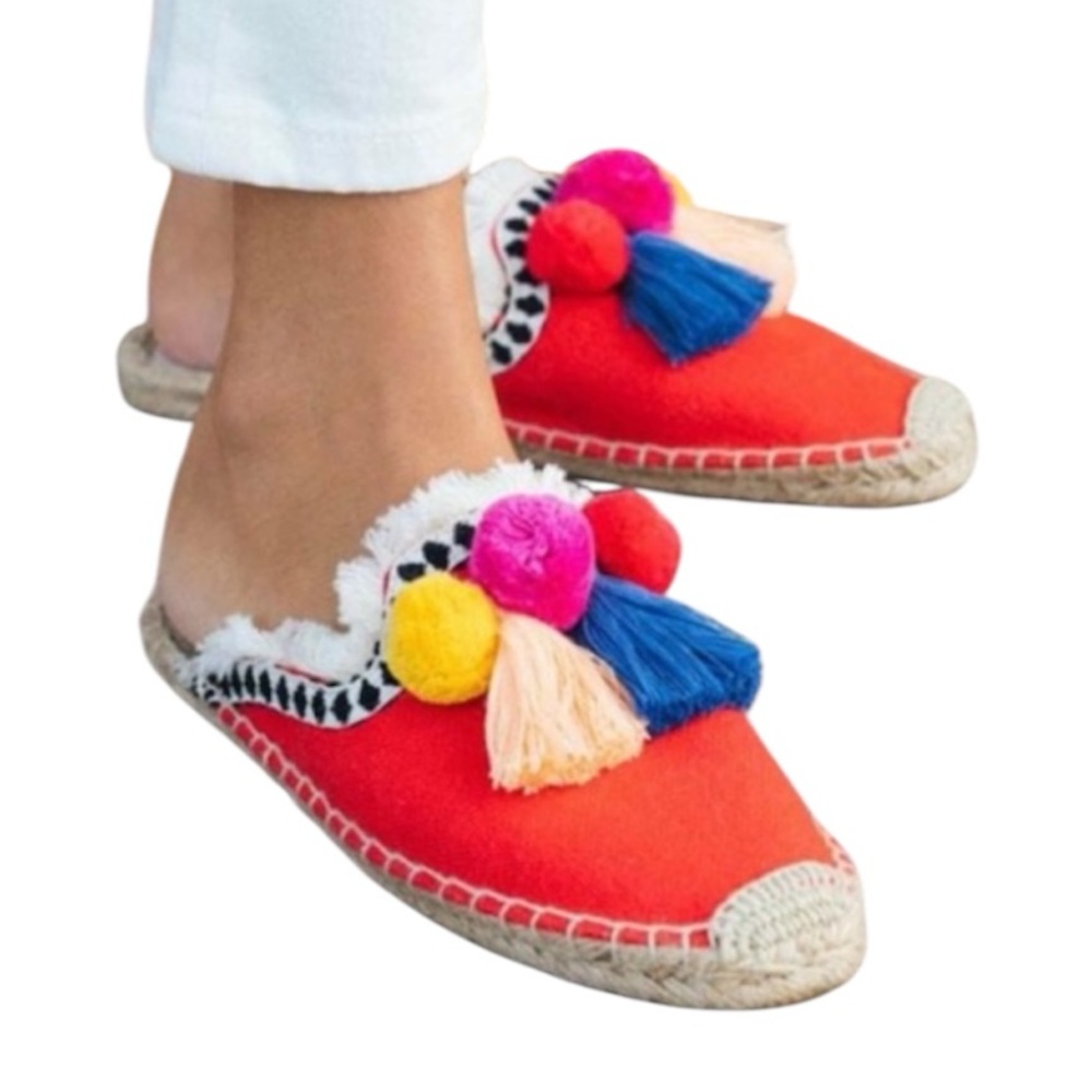Soludos Coco Pompom espadrille mules
